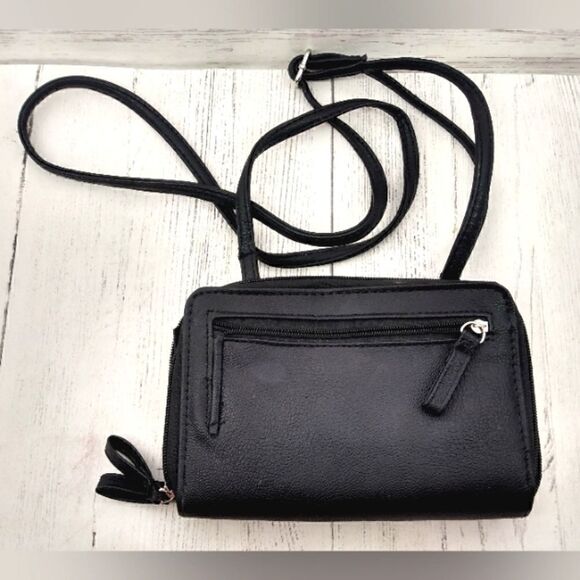 Crossbody Black Travel Bag Purse Multi Compartments New - Picture 8 of 10